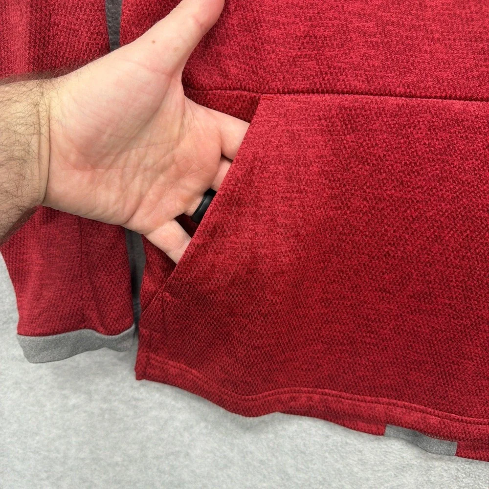 Adidas Baseball Sweatshirt‎ Mens Medium Red Pockets Saber Tooth Tigers School